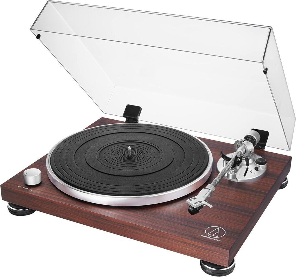 Audio Technica AT-LPW50BT-RW Bluetooth Turntable Manual Belt-Drive 33/45 (Rosewood)