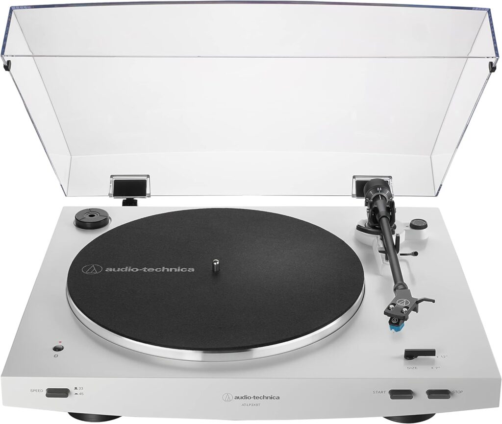 Audio-Technica Audio Technica AT-LP3XBT-WH Bluetooth Turntable Belt Drive Fully Automatic 33/45 (White)