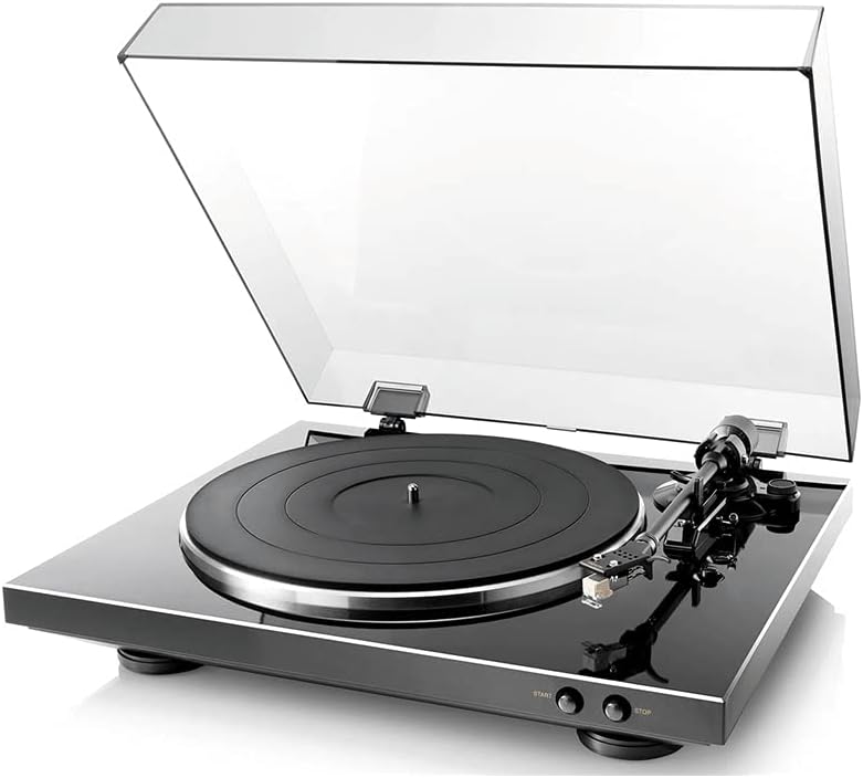 Denon DP-300F Fully Automatic Analog Turntable with Built-in Phono Equalizer | Unique Tonearm Design | Hologram Vibration Analysis | Slim Design