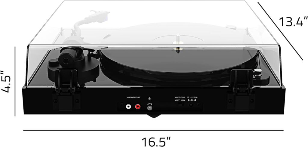 Fluance RT85N Turntable with Nagaoka MP-110 Cartridge, Acrylic Platter, Speed Control, and Vibration Isolation - Piano Black