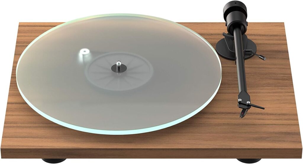 Pro-Ject T1 Phono SB Turntable with Built-in Preamp and Electronic Speed Change (Piano Black)