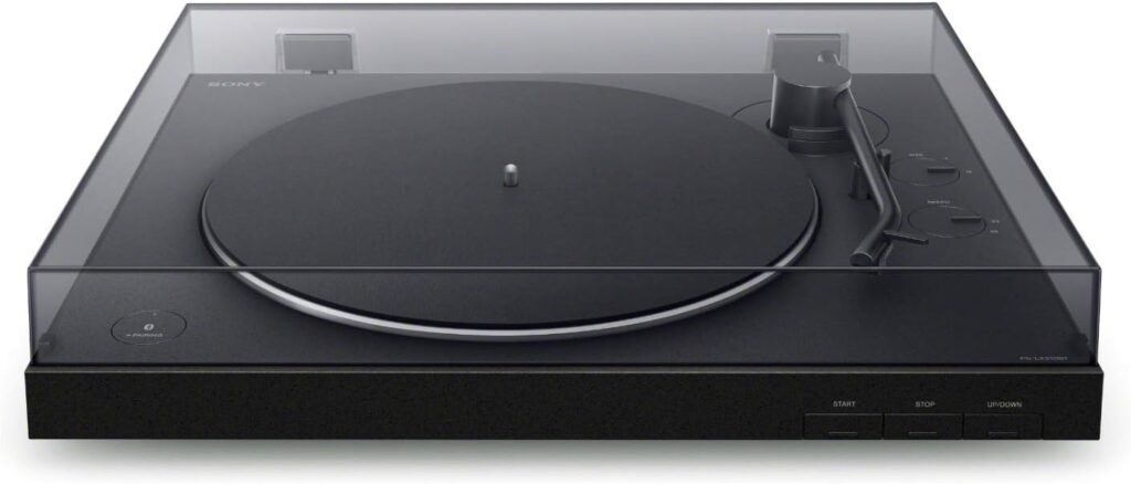 Sony PS-LX310BT Belt Drive Turntable: Fully Automatic Wireless Vinyl Record Player with Bluetooth and USB Output Black